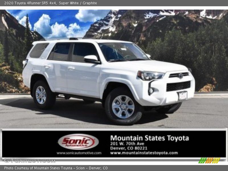 Super White / Graphite 2020 Toyota 4Runner SR5 4x4