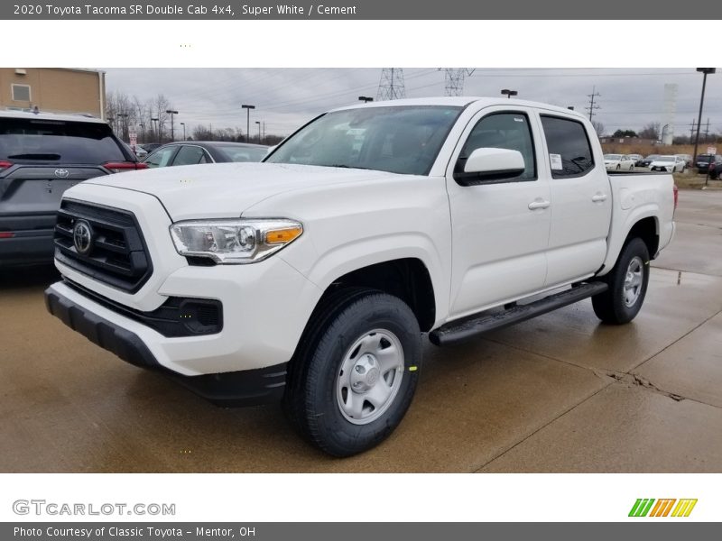 Super White / Cement 2020 Toyota Tacoma SR Double Cab 4x4