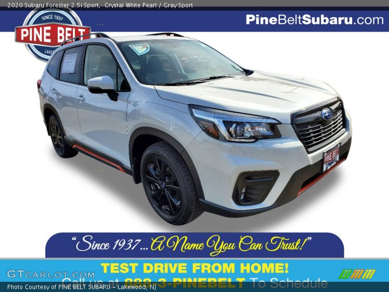 Crystal White Pearl / Gray Sport 2020 Subaru Forester 2.5i Sport