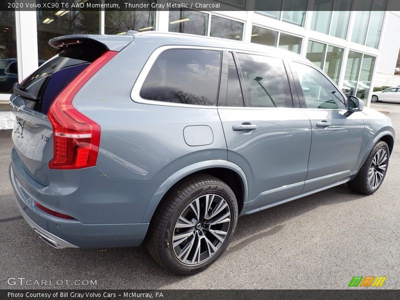 Thunder Gray Metallic / Charcoal 2020 Volvo XC90 T6 AWD Momentum