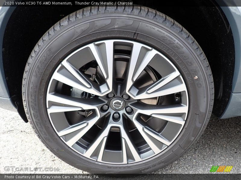 Thunder Gray Metallic / Charcoal 2020 Volvo XC90 T6 AWD Momentum