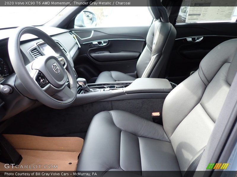 Thunder Gray Metallic / Charcoal 2020 Volvo XC90 T6 AWD Momentum