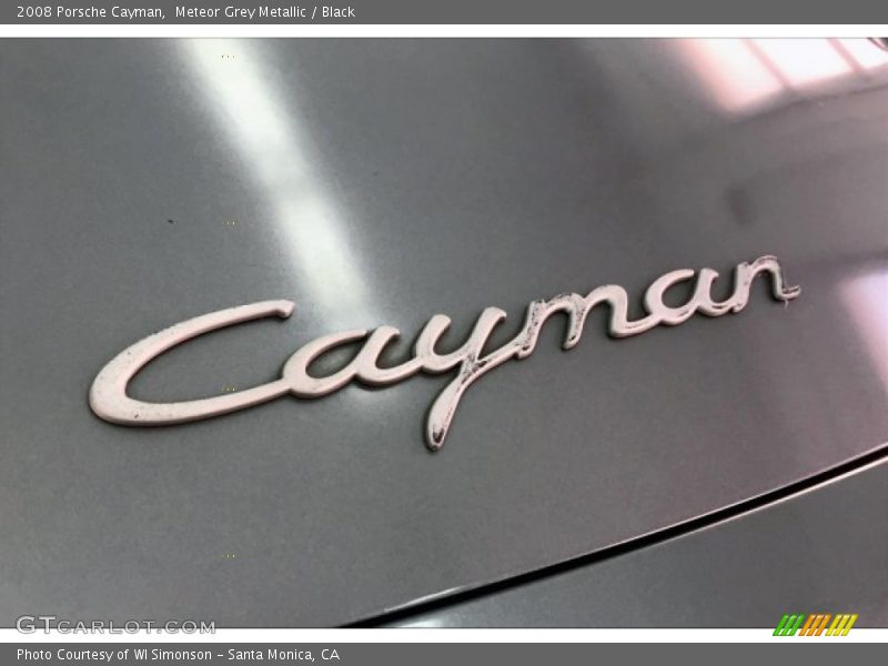 Meteor Grey Metallic / Black 2008 Porsche Cayman