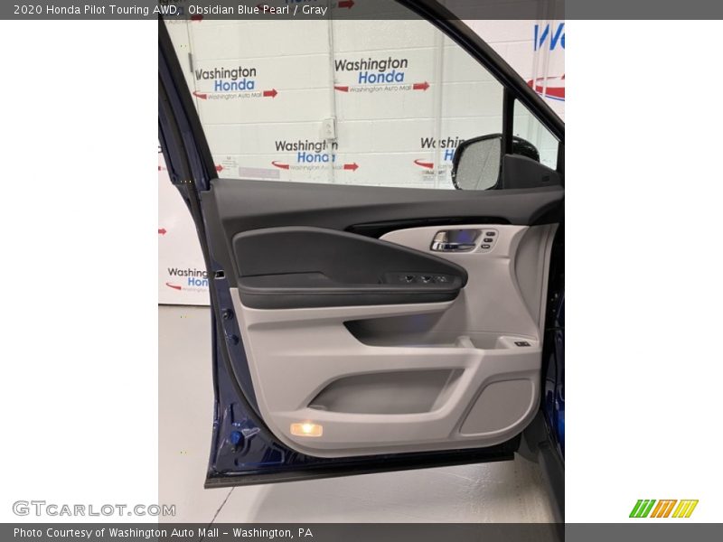 Obsidian Blue Pearl / Gray 2020 Honda Pilot Touring AWD