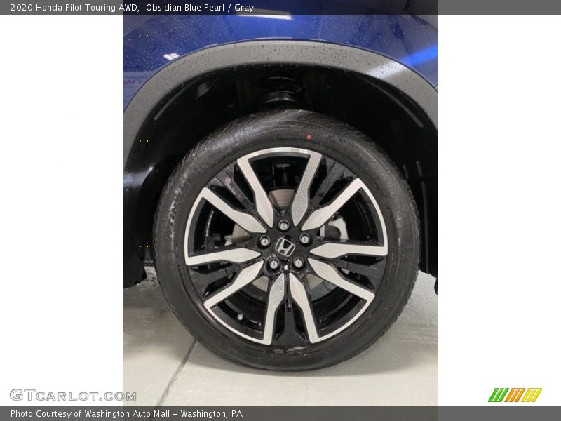 Obsidian Blue Pearl / Gray 2020 Honda Pilot Touring AWD