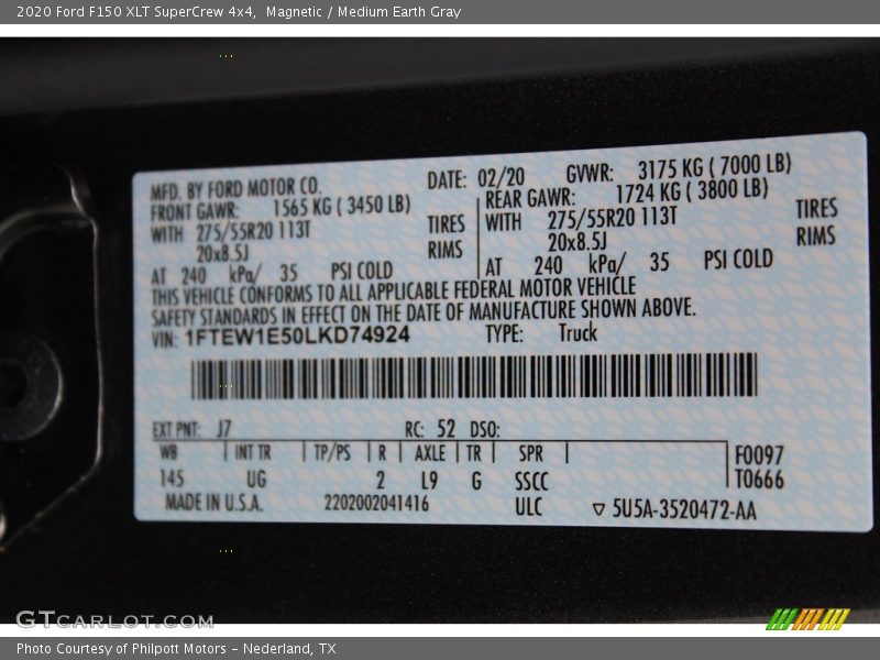 Magnetic / Medium Earth Gray 2020 Ford F150 XLT SuperCrew 4x4