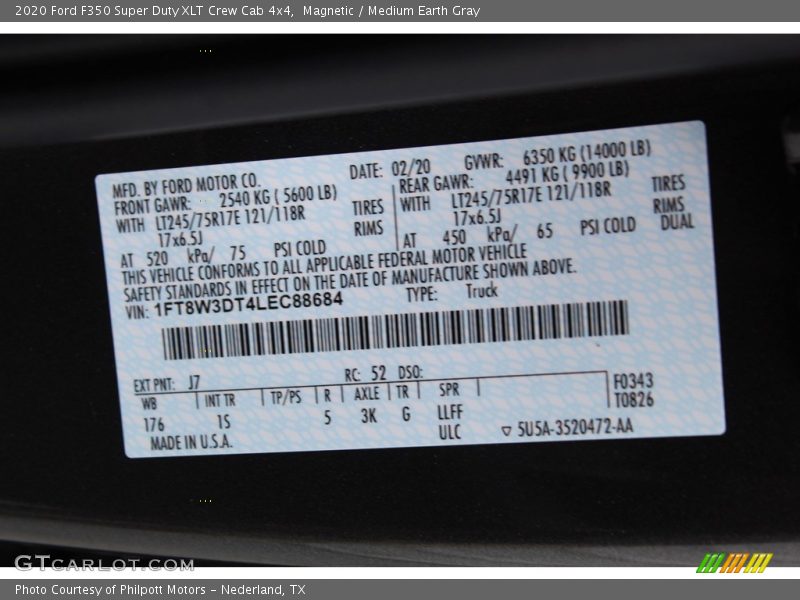 Magnetic / Medium Earth Gray 2020 Ford F350 Super Duty XLT Crew Cab 4x4