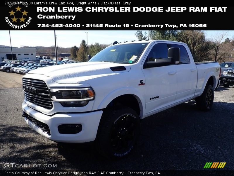 Bright White / Black/Diesel Gray 2020 Ram 2500 Laramie Crew Cab 4x4