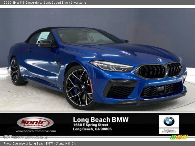 Sonic Speed Blue / Silverstone 2020 BMW M8 Convertible