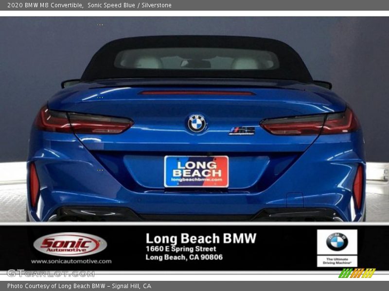 Sonic Speed Blue / Silverstone 2020 BMW M8 Convertible