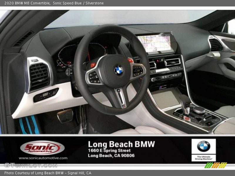 Sonic Speed Blue / Silverstone 2020 BMW M8 Convertible