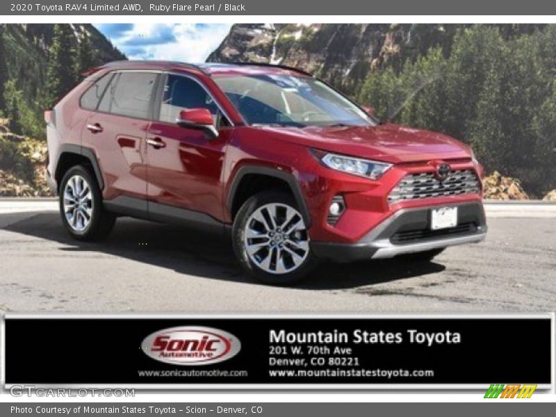 Ruby Flare Pearl / Black 2020 Toyota RAV4 Limited AWD