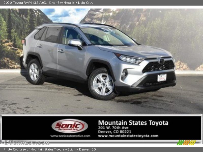 Silver Sky Metallic / Light Gray 2020 Toyota RAV4 XLE AWD