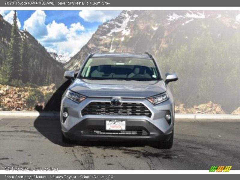 Silver Sky Metallic / Light Gray 2020 Toyota RAV4 XLE AWD