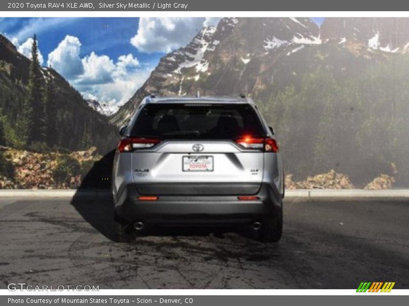 Silver Sky Metallic / Light Gray 2020 Toyota RAV4 XLE AWD