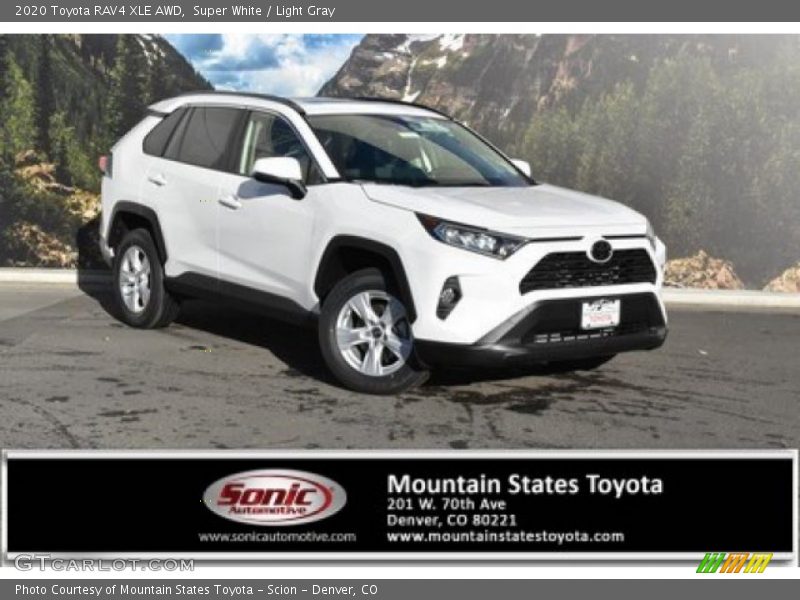 Super White / Light Gray 2020 Toyota RAV4 XLE AWD
