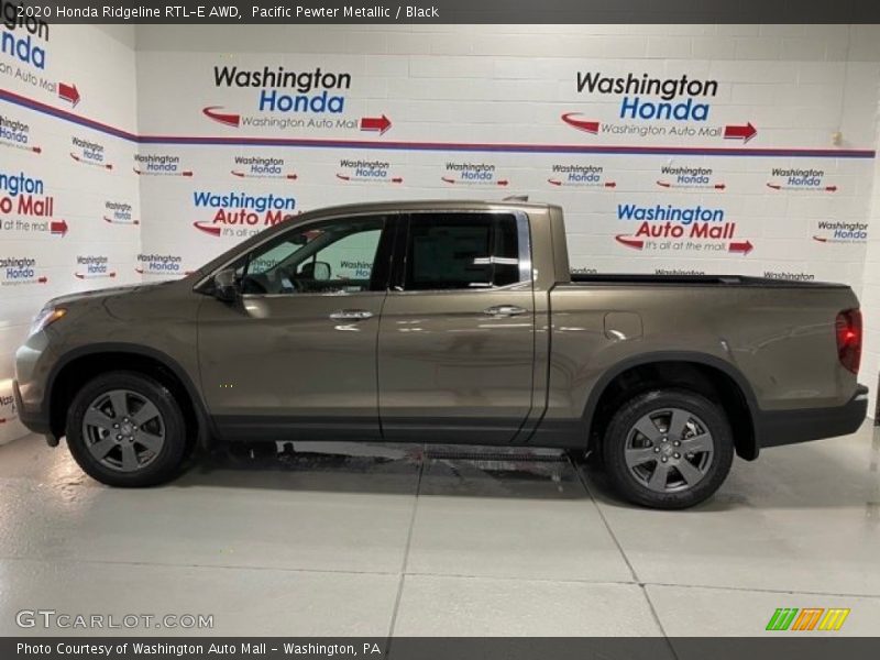 Pacific Pewter Metallic / Black 2020 Honda Ridgeline RTL-E AWD