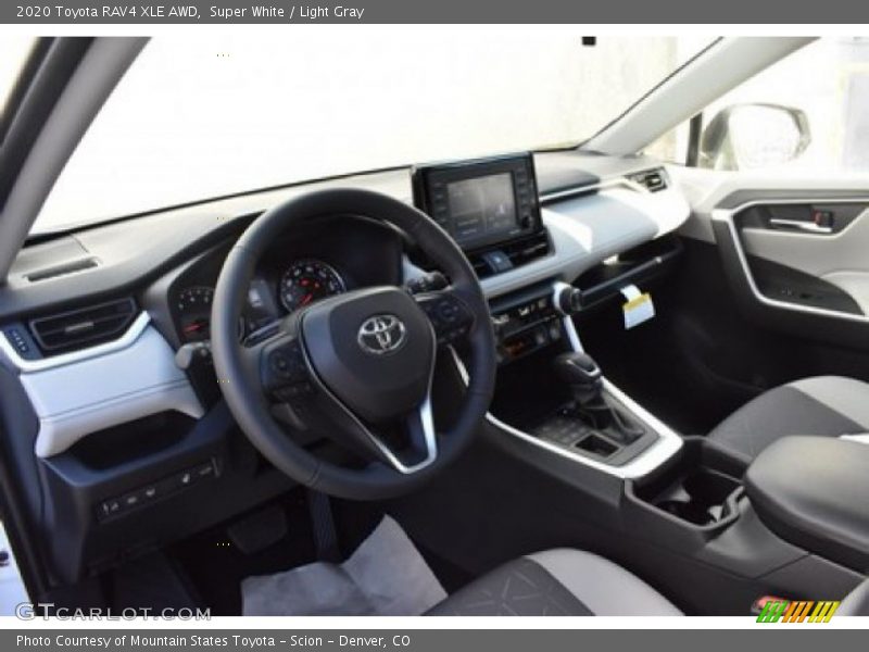 Super White / Light Gray 2020 Toyota RAV4 XLE AWD