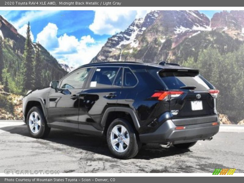 Midnight Black Metallic / Light Gray 2020 Toyota RAV4 XLE AWD
