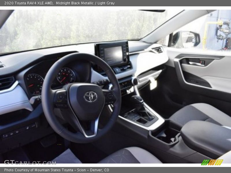 Midnight Black Metallic / Light Gray 2020 Toyota RAV4 XLE AWD