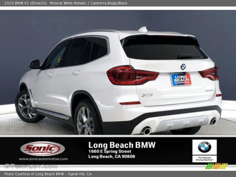 Mineral White Metallic / Canberra Beige/Black 2020 BMW X3 sDrive30i
