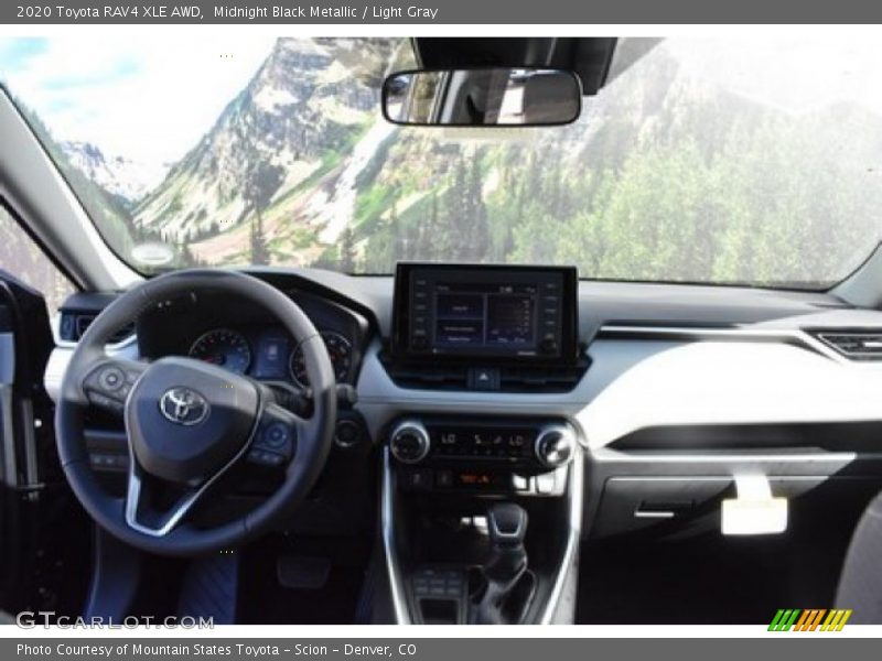 Midnight Black Metallic / Light Gray 2020 Toyota RAV4 XLE AWD