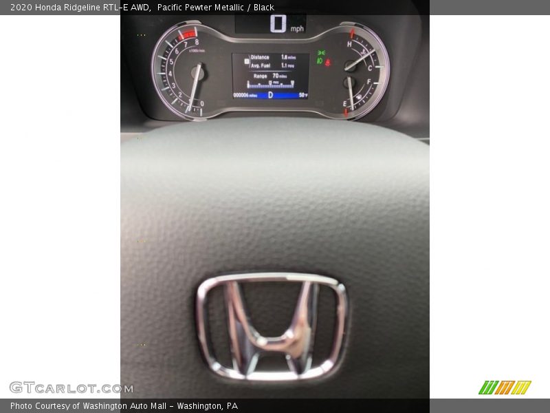 Pacific Pewter Metallic / Black 2020 Honda Ridgeline RTL-E AWD