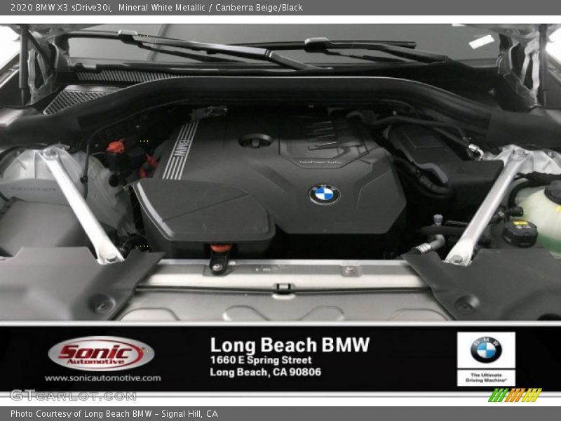 Mineral White Metallic / Canberra Beige/Black 2020 BMW X3 sDrive30i