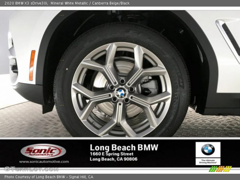Mineral White Metallic / Canberra Beige/Black 2020 BMW X3 sDrive30i