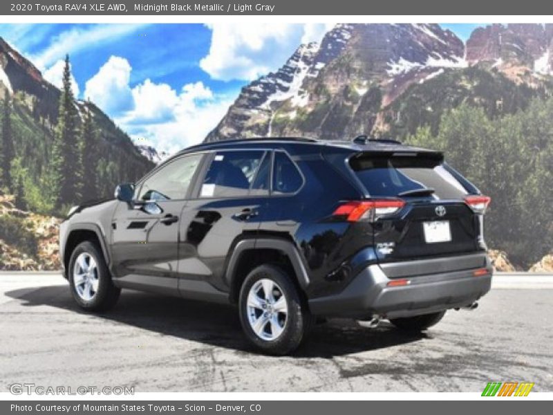 Midnight Black Metallic / Light Gray 2020 Toyota RAV4 XLE AWD