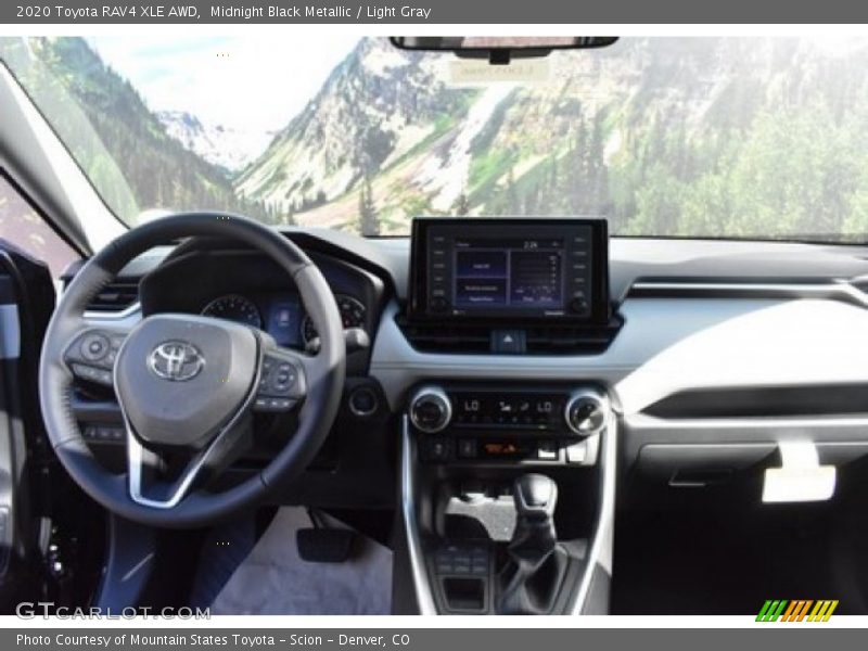 Midnight Black Metallic / Light Gray 2020 Toyota RAV4 XLE AWD