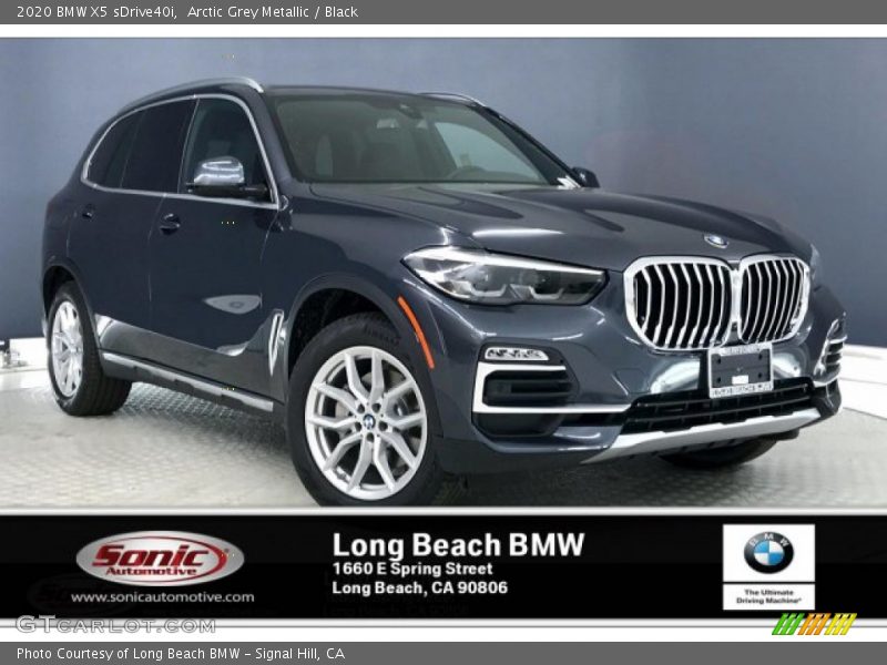 Arctic Grey Metallic / Black 2020 BMW X5 sDrive40i
