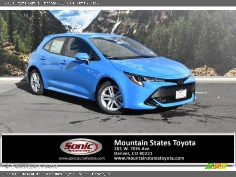 Blue Flame / Black 2020 Toyota Corolla Hatchback SE