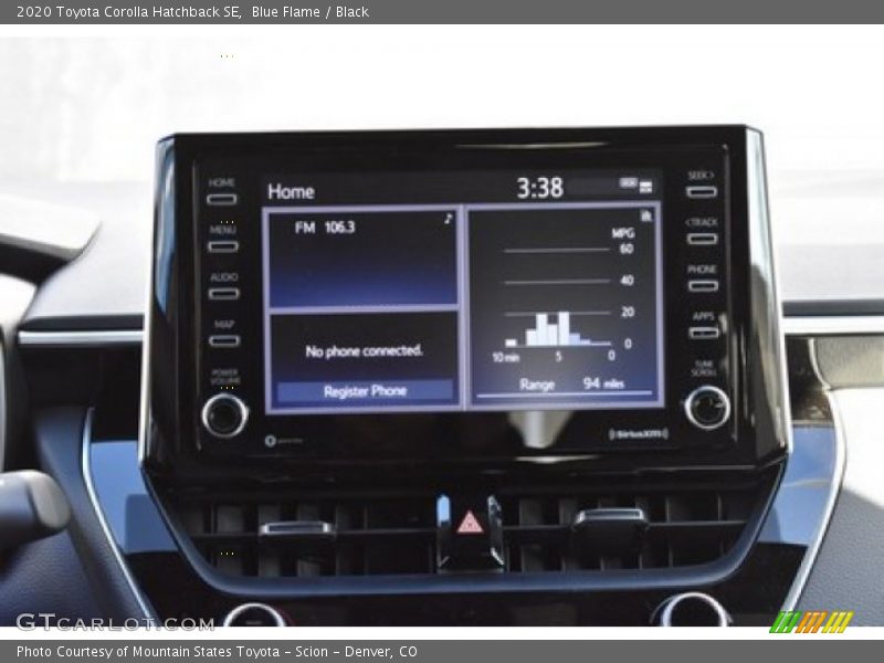 Blue Flame / Black 2020 Toyota Corolla Hatchback SE