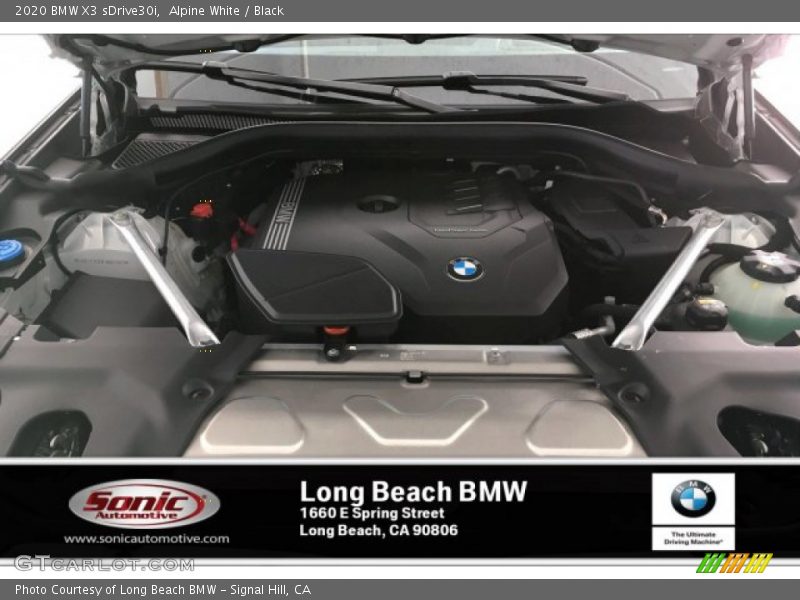 Alpine White / Black 2020 BMW X3 sDrive30i