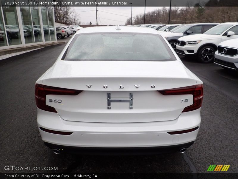 Crystal White Pearl Metallic / Charcoal 2020 Volvo S60 T5 Momentum