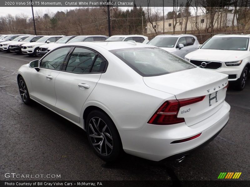 Crystal White Pearl Metallic / Charcoal 2020 Volvo S60 T5 Momentum