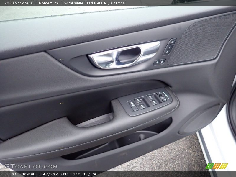 Crystal White Pearl Metallic / Charcoal 2020 Volvo S60 T5 Momentum