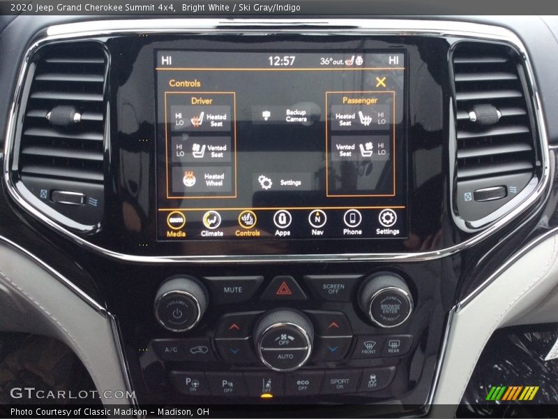 Bright White / Ski Gray/Indigo 2020 Jeep Grand Cherokee Summit 4x4