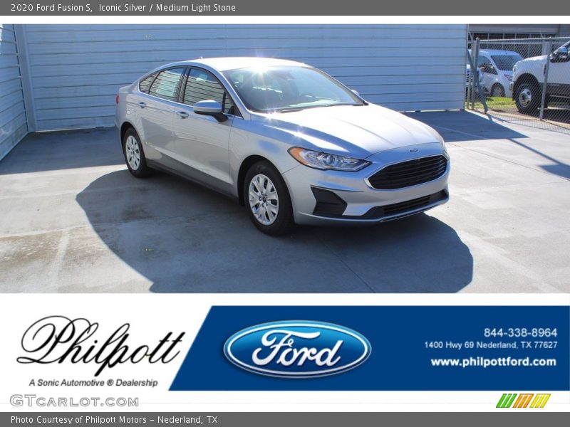 Iconic Silver / Medium Light Stone 2020 Ford Fusion S