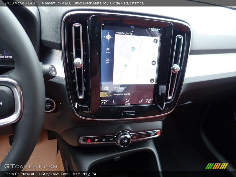 Onyx Black Metallic / Oxide Red/Charcoal 2020 Volvo XC40 T5 Momentum AWD
