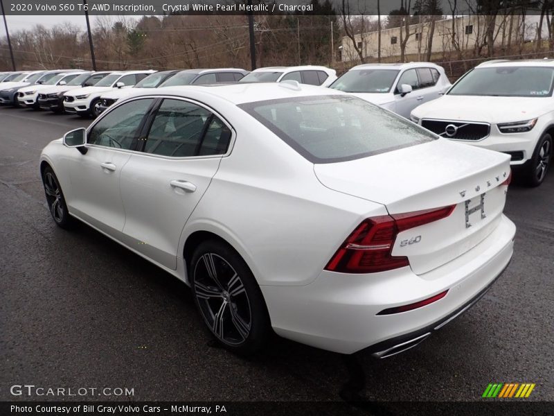 Crystal White Pearl Metallic / Charcoal 2020 Volvo S60 T6 AWD Inscription