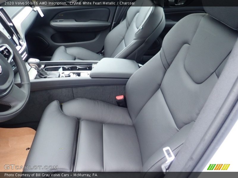 Crystal White Pearl Metallic / Charcoal 2020 Volvo S60 T6 AWD Inscription