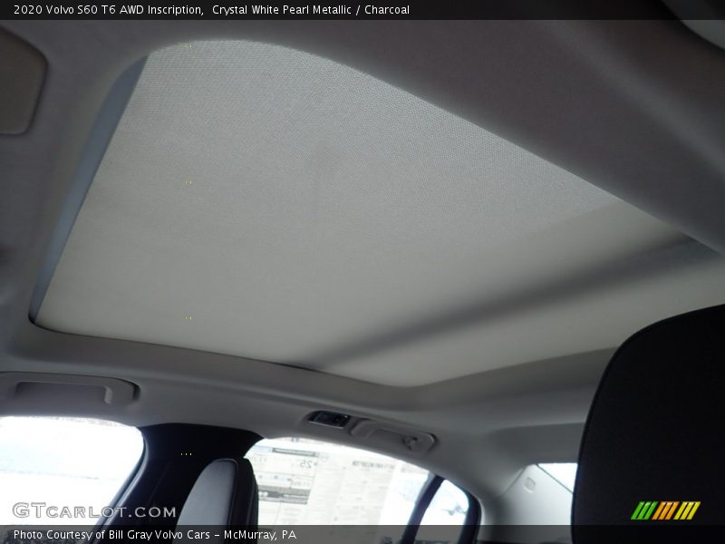 Crystal White Pearl Metallic / Charcoal 2020 Volvo S60 T6 AWD Inscription