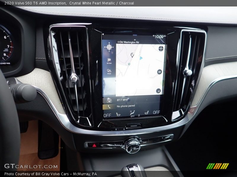 Crystal White Pearl Metallic / Charcoal 2020 Volvo S60 T6 AWD Inscription