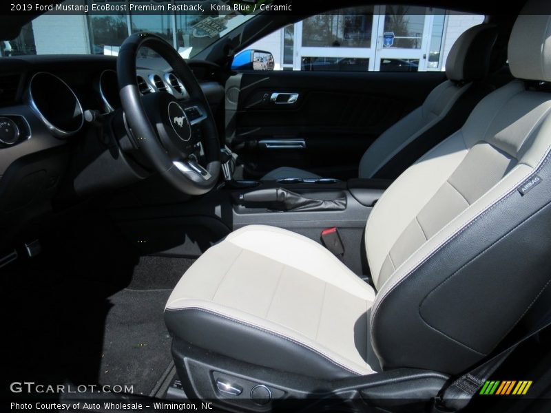 Kona Blue / Ceramic 2019 Ford Mustang EcoBoost Premium Fastback