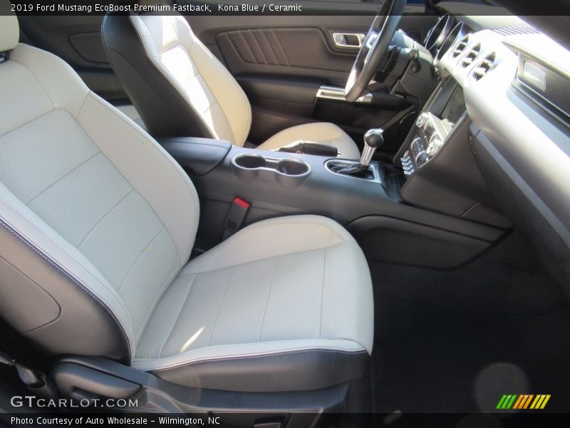 Kona Blue / Ceramic 2019 Ford Mustang EcoBoost Premium Fastback