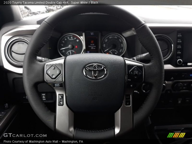 Super White / Black 2020 Toyota Tacoma Limited Double Cab 4x4
