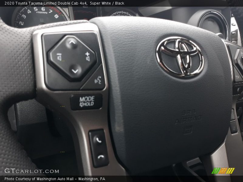 Super White / Black 2020 Toyota Tacoma Limited Double Cab 4x4