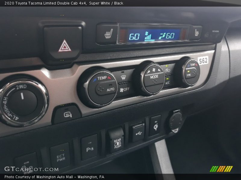 Super White / Black 2020 Toyota Tacoma Limited Double Cab 4x4